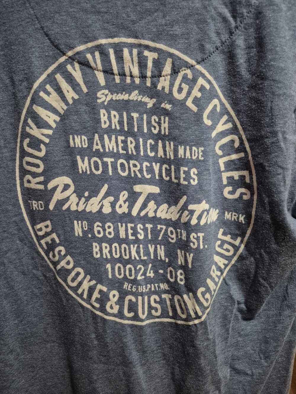 Rockaway Vintage Cycle Baseball Tee Shirt